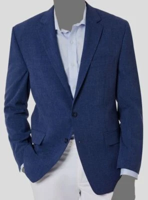Abrigo deportivo clásico azul Club Room para hombre traje chaqueta talla 36S Foto 1 de 2