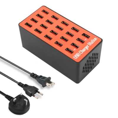 Universal 20 Multi Ports Smart Quick USB Charger Hub Fast Charging Station 90W - Image 1 of 4