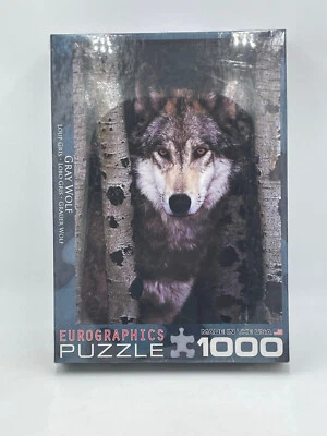Rompecabezas 1000 Piezas Gris Lobo Eurográfico Nuevo Precintado Hecho en EE. UU. Foto 1 de 4