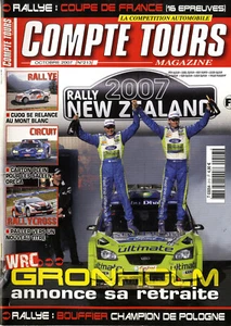COMPTE TOURS n°213 10/2007 WRC NOUVELLE ZELANDE MONT-BLANC BOUFFIER - Imagen 1 de 1