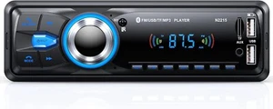 Radio FM Coche Bluetooth Pantalla 1 DIN Soporta MP3 AUX Doble USB Carga Rápida - Imagen 1 de 7