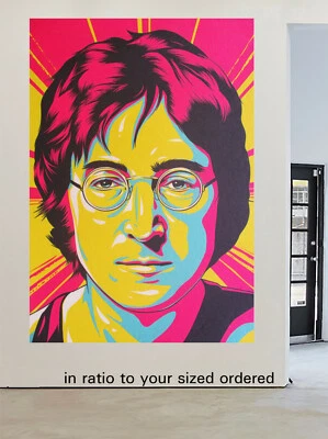  John lennon beatles Art Print Canvas Painting street Australia pop peace - Image 1 of 4