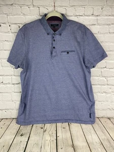 Ted Baker London 100% Cotton Blue Polo Shirt Men's Size 6 LKNW - Picture 1 of 6