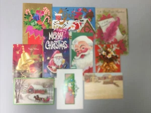 10 Stück - gebrauchte Vintage Weihnachtskarten - Bild 1 von 11