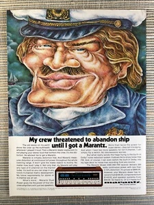 Marantz Model 4300 Stereo Receiver Ship's Captain Art 1973 Vintage Print Ad - Bild 1 von 1