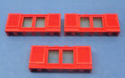 LEGO 3 x Fenster Fensterbank kurz rot Red Window 1x6x2 with Shutters 646