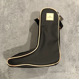 Neu Jon Hart schwarz Ente Canvas Leder Stiefel Tasche USA Rodeo Western - Bild 1 von 9
