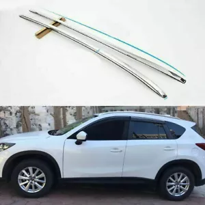 2Pcs Fits for Mazda CX-5 CX5 2012-2016 Aluminum Roof Rail Racks Side Rail Bar - Picture 1 of 9