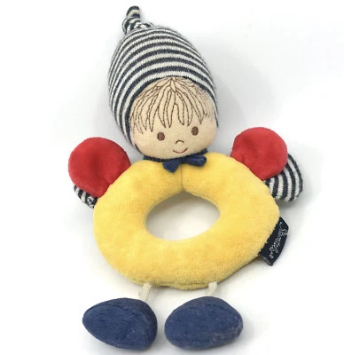 Sterntaler Germany Plush Ring Grip Rattle Kid Crinkle Amuser Seam Label PreLoved - Image 1 of 4