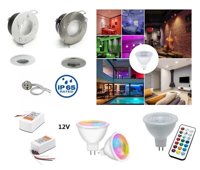 Faretto Cromoterapia incasso LED RGB 3W 12V LUCE BIANCA impermeabile IP65 doccia - Immagine 1 di 4