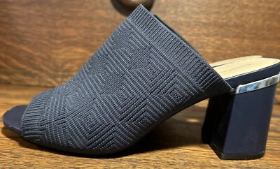 Sandalia Adrienne Vittadini Zapatos Para Mujer Talla 9 Azul Marino Tejido Elástico Foto 1 de 4