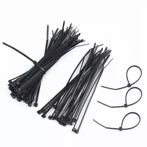 Cable Ties Nylon Zip Tie Wraps Black 3/4/5/8/9 Long 80 - 1020mm Locking Plastic - Picture 1 of 5