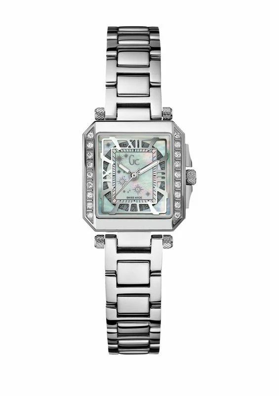 GUESS Collection Ladies 18 Diamond Stainless Date Watch A51103L1