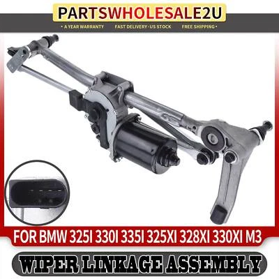 Conjunto de acoplamiento limpiaparabrisas con motor para BMW 323i 325i 328i 330i 335i M3 Foto 1 de 4