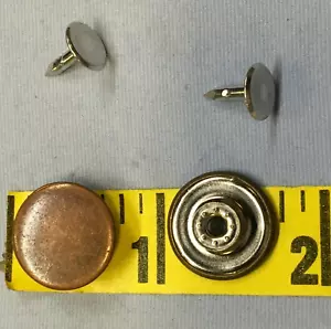 12 No Sew Replacement Jeans Button Tack Metal Button 17.5mm Copper YKK USA B14 - Picture 1 of 1