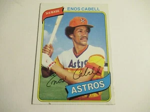 Tarjeta de béisbol Enos Cabell, 1980 Topps, Astros de Houston, #385 - Imagen 1 de 2