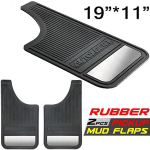 2 piezas guardabarros de goma de alta resistencia para camionetas autos furgoneta protectores contra salpicaduras 19*11" - Imagen 1 de 11