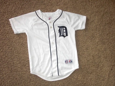 Detroit Tigers IVAN PUDGE RODRIGUEZ sewn Majestic Baseball Jersey youth Small Cover
