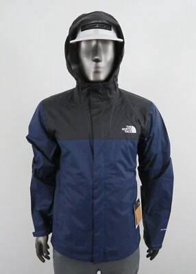 Mens The North Face Venture 2 Dryvent Waterproof Hooded Rain Jacket - Navy Blue - Image 1 of 4
