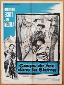 COUPS DE FEU DANS LA SIERRA scott affiche cinema originale 80x60 '62 western - Picture 1 of 1