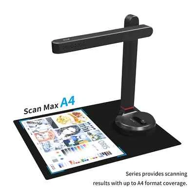 Book Scanner T101 Autofocus Document Scanner Max A4 A3 Size with  OCR Led Lamp - Image 1 of 4