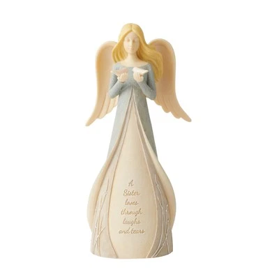 Enesco Foundations Sister Laughs and Tears Dove Angel Figurine 7.5 Inch - Image 1 of 2