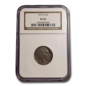 1917-D Buffalo Nickel VF-25 NGC - Picture 1 of 3