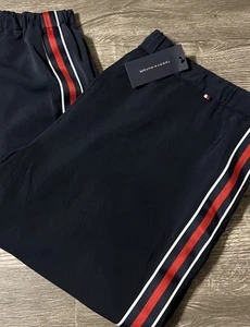 Tommy Hilfiger Men’s NWT Vertical Striped Medium Polyester Navy Joggers (33x27) - Picture 1 of 11