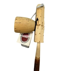 Handcrafted Wooden Native Canadian Indian Style Peace Pipe Birch Accents READ - Picture 1 of 12