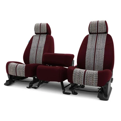For Dodge Ram 2500 96-98 Saddle Blanket 1st Row Wine Custom Seat Covers - Image 1 of 4