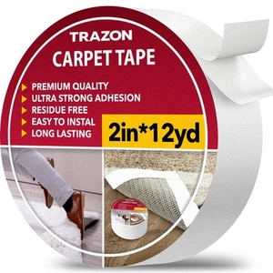Carpet Tape Double Sided - Rug Tape Grippers for Hardwood Floors and Area Rug... - Picture 1 of 7