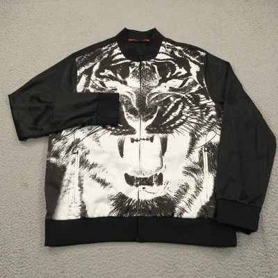Chaqueta Sean John Para Hombres XXXL Negra Blanca Y2K Estampado Gráfico de Tigre Ropa de Calle Pista Foto 1 de 4