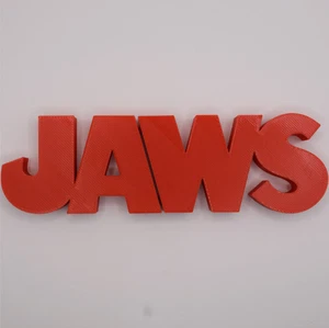 JAWS Movie Film Logo Display Sign 3D Printed - Picture 1 of 1