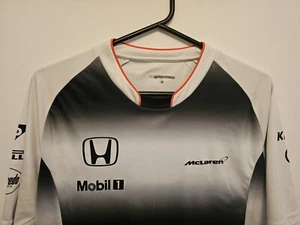 Formula 1 Shirt McLaren F1 Honda Official Team T-Shirt Top Medium White UK - Picture 1 of 3