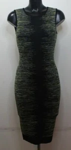Karen Millen Dress Green Striped Size 6 BNWT (SHP) - Picture 1 of 12