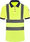 Hi-Vis Viz Visibility Safety Work Polo Shirt hi vis Polo Shirt AYKRM  - SMALL