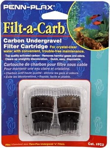 Penn-Plax Filt-A-Carb Carbon Undergravel Filter Cartridge, , 2 Pack - Picture 1 of 19