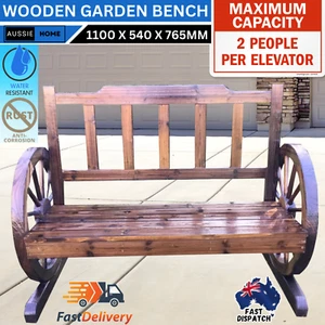 KASA Wooden Garden Bench Outdoor Furniture Garden 250kg Patio Furniture Park - Picture 1 of 10