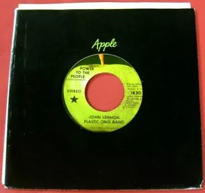 John Lennon/Beatles "POWER TO THE PEOPLE "1971,Apple press W/Black Star & Sleeve - Imagen 1 de 6