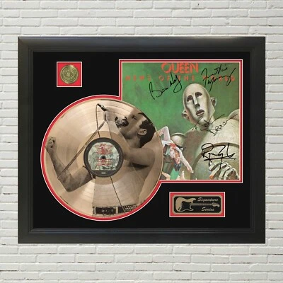 Queen News Of The World  Custom Etched Reproduction Signed LP Display - Image 1 of 3