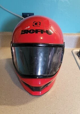 Casco de carreras de motocicletas BIEFFE XL GR 1400 ITALIA protector facial completo rojo y negro Foto 1 de 4