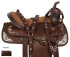Western Horse Saddle Brown Beautiful Trail Synthetic Tack Set Pad 15 16 17 18