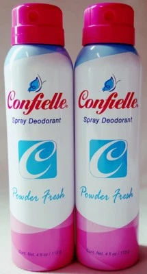 Lot of 2 Confielle Deodorant Spray Powder 4 fl oz Aerosol New Fast Free Ship - Image 1 of 3