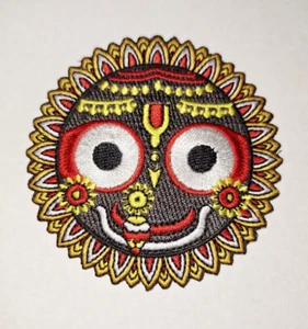 Parche de hierro de 3" Lord Jagannath Dios ॐ om Love Hare Krishna Vishnu parches hindúes - Imagen 1 de 1