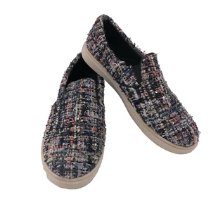 Steve Madden Womens Sneaker Shoes Size 7B Multi-Color Tweed Fabric Slip-on - Picture 1 of 10
