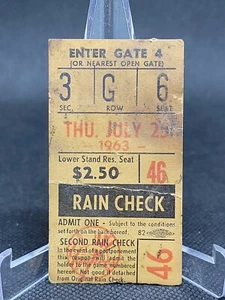 New York Yankees ticket stub 1963 Los Angeles Angels  - Picture 1 of 2