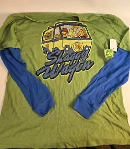 Men's Long Sleeve Scooby-Doo Shaggy Wagon Velma Daphne Graphic Shirt - Picture 1 of 7