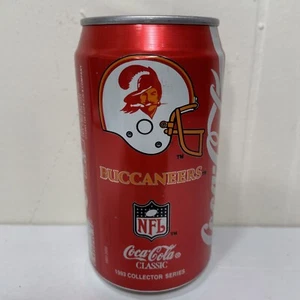 1993 Tampa Bay Buccaneers NFL Cola Dose COCA-COLA Classic ungeöffnet unten abgelassen - Bild 1 von 9