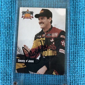 Davey Allison 1993 MAXX Autographed INSERT signed BLK2 NASCAR TEXACO #1 card HOF - Picture 1 of 5