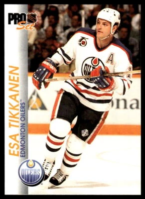 1992-93 Pro Set #53 Esa Tikkanen Edmonton Oilers Hockey Card - Image 1 of 2
